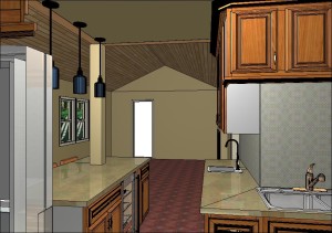 CAD Rendering of the Escondido Kitchen Remodel by New View